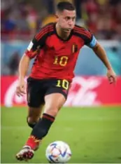  ?? FOTO BELGA ?? Eden Hazard in actie tegen Canada.