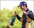  ?? DAN BATHIE ?? Techeetah’s Jean-Eric Vergne celebrates his runner-up finish in the FIA Formula E Buenos Aires ePrix on the weekend.
