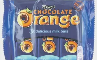  ??  ?? Terry’s chocolate orange bars.