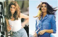  ??  ?? Cindy Crawford in her 1992 Super Bowl Pepsi commercial, left, and the 2018 commercial, which will be shown on Feb. 4.