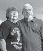  ?? MAX GERSH / THE COMMERCIAL APPEAL ?? Women’s Army Corps veteran Diana Bailey will be apart from her husband, U.S. Navy veteran David Bailey, this Memorial Day. The ceremony at
Blocker Cemetery in Olive Branch has been limited to a small group of people to help prevent the spread of COVID-19. Diana will be playing taps during the service where the names of interred veterans are read aloud. David will watch a live stream of the ceremony from his home.