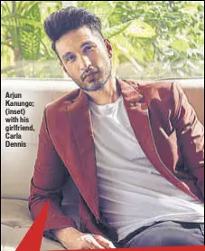  ??  ?? Arjun Kanungo; (inset) with his girlfriend, Carla Dennis