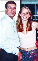  ??  ?? ACCUSER: Andrew with Virginia Roberts, who claims she was forced to have sex