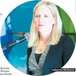  ??  ?? Catherine Mckenna