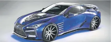  ??  ?? Lexus’s Black Panther Inspired LC comes in an exclusive deeply saturated, iridescent Structural Blue. — Lexus photo