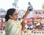  ?? — PTI ?? West Bengal chief minister Mamata Banerjee during a public rally in Purulia on Tuesday.