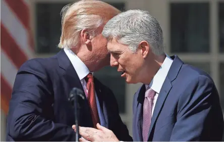  ??  ?? Neil Gorsuch’s Supreme Court work has been what conservati­ves wanted and what liberals feared.