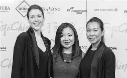  ??  ?? Kerry Connelly and Angie Tran of Shangri-La Hotel,
flank Deborah Lau-Yu.