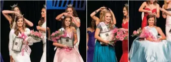  ?? Gazette staff photos ?? Two Texas-side titles will be awarded at the Jan. 6 Miss Texarkana Twin Rivers Pageant. Arkansas-side titles and the teen titles for both states were awarded at a late-August pageant. Those winners are pictured above.