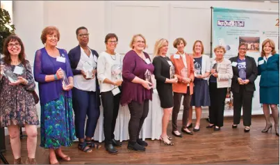  ?? Submitted photo ?? Legacy Award recipients are honored at the Rhode Island Coalition Against Domestic Violence’s 40th anniversar­y reception for their dedication to the movement against domestic violence for two decades or more.