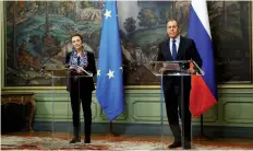  ?? DR ?? Diplomata europeia, Marija Buric, com homólogo russo, Serguei Lavrov