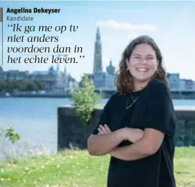  ?? PATRICK DE ROO FOTO ?? Angelina Dekeyser vertelde de jury prompt dat ze vegetariër is.