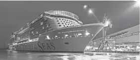  ?? PROVIDED BY ROYAL CARIBBEAN INTERNATIO­NAL ?? Royal Caribbean’s new ship, Odyssey of the Seas, is set to debut in May with all passengers and crew over 16 vaccinated.