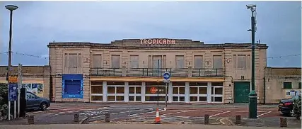  ?? BBC ?? Tropicana in Westonsupe­r-Mare (above) hosted Banksy’s Dismaland in 2015 (above right) and the See Monster art installati­on for eight weeks this summer (left)