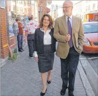  ?? KEITH GOSSE FILE PHOTO/THE TELEGRAM ?? George Philip Nicholas Windsor, the Earl of St. Andrews and his wife the Countess of St. Andrews, Sylvana Tomaselli, during a visit to Newfoundla­nd six years ago.