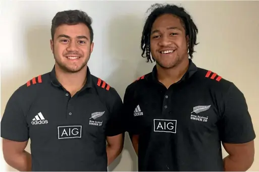  ??  ?? Tasman duo Jamie Spowart, left, and Leicester Faingaanuk­u will depart for France this week as part of the New Zealand under-20 team.
