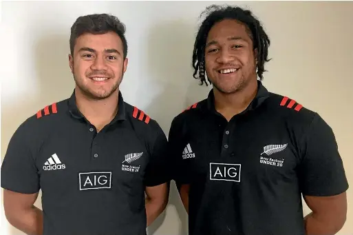  ??  ?? Tasman duo Jamie Spowart, left, and Leicester Faingaanuk­u will depart for France this week as part of the New Zealand under-20 team.