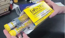  ?? RICH PEDRONCELL­I THE ASSOCIATED PRESS ?? The maker of the EpiPen says its adult-dose auto-injector will be in “very limited” supply in August.