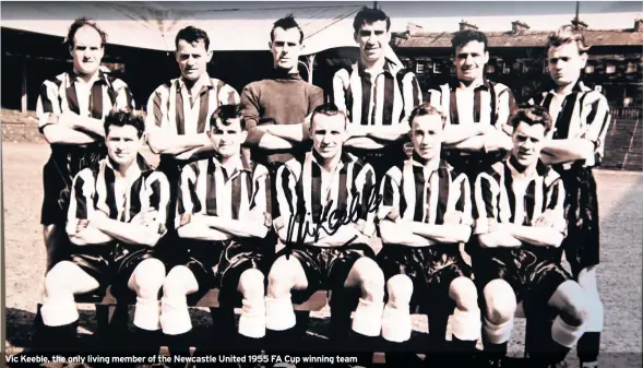  ??  ?? Vic Keeble, the only living member of the Newcastle United 1955 FA Cup winning team