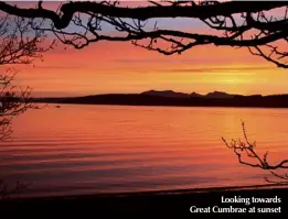  ??  ?? Looking towards Great Cumbrae at sunset