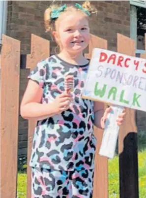  ??  ?? Darcy on her sponsored walk went to St Columba’s (right, top) via the Royal Victoria Hospital (right, centre) on her route.