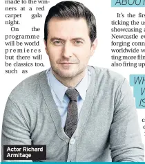  ??  ?? Actor Richard Armitage