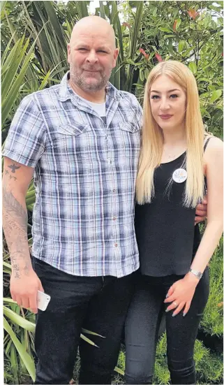  ??  ?? Happier times Alex with his daughter Erika who died of a rare heart condition in 2018