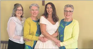  ?? SUBMITTED PHOTO ?? A Lady Singers of our Century concert is Sunday, May 6, at West River United Church in Cornwall. From left are Keila Glydon, Judy McGregor, Jolee Patkai and Joan Reeves. Missing from the photo is Colleen MacPhee.
