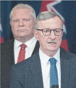  ?? FRANK GUNN THE CANADIAN PRESS FILE PHOTO ?? Premier Doug Ford has dug himself into defending chief medical officer of health Dr. David Williams since Ford’s so often claimed he’s taking his advice.