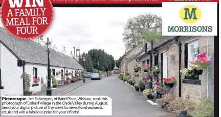  ??  ?? Picturesqu­e Jim Ballantyne, of Baird Place, Wishaw, took this photograph of Dalserf village in the Clyde Valley during August. Send your digital picture of the week to news@wishawpres­s. co.uk and win a fabulous prize for your efforts!