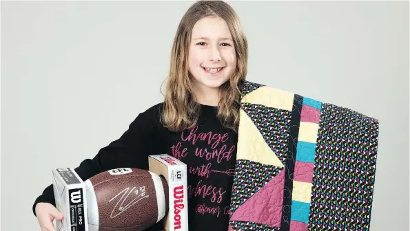  ?? TROY FLEECE ?? Fort Qu’Appelle’s Catherine Okolita, 9, is hosting an online auction this month to raise funds for the Neonatal Intensive Care Unit at the Regina General Hospital.