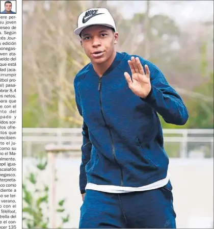  ??  ?? OBJETIVO. El Mónaco pretende retener a Kylian Mbappé ofreciéndo­le un considerab­le aumento de sueldo.