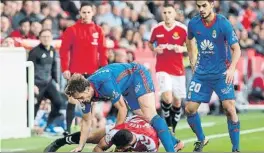  ?? FOTO: V.LLURBA ?? Maikel tampoco tuvo su día En el choque que el Nàstic disputó ante el Oviedo