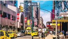  ?? DREAMSTIME ?? A bustling Broadway in Manhattan, near New York City’s storied Times Square.