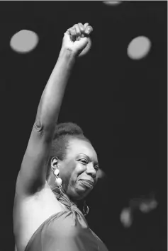  ??  ?? This file photo taken on Oct 22, 1991 shows legendary jazz and blues singer Nina Simone in concert at the Olympia music hall in Paris.