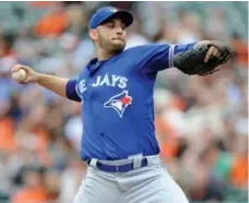  ?? GREG FIUME/GETTY IMAGES ?? Marco Estrada paid respect to the Orioles lineup — after ringing up 12 strikeouts against the AL East rival he’s owned over the years.