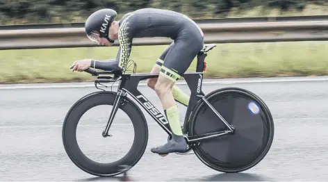  ??  ?? Cavan Walker won the National Junior Time Trial event in South Wales to continue his impressive progressio­n