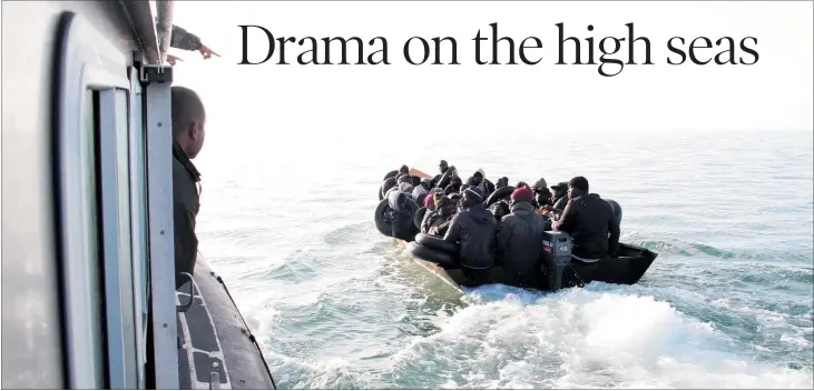  ?? PHOTOS / AP ?? Migrants, mainly from sub-Saharan Africa, are stopped by Tunisian Maritime National Guard at sea during an attempt to get to Italy.