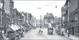  ??  ?? Steam, electric and petrol driven vehicles all operating in Maidstone High Street in 1924