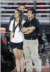  ?? ALISO NIGUEL HIGH SCHOOL VIA AP ?? This undated photo provided by Aliso Niguel High School shows Dr. John Cheng on the sidelines of a game as the Aliso Niguel High School team doctor.