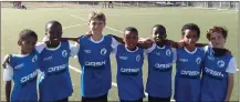  ??  ?? HOPEFUL: Young soccer players form the Dash Leopards Soccer School in Hout Bay, who were invited to participat­e in the Open Easter Tournament in the Netherland­s.