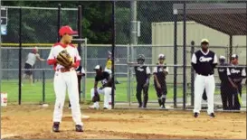  ??  ?? Xiaoshuang, a pitcher for the team, prepares to throw during a game in the United States in 2019.