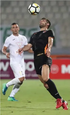  ??  ?? Hamrun Spartans looked promising in beating Floriana 2-0. Gzira United awaits next. Photo © Domenic Aquilina