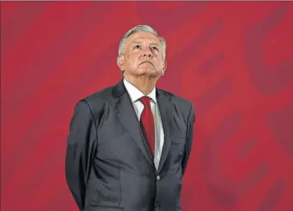  ?? / A. ESTRELLA (AFP) ?? El presidente Andrés Manuel López Obrador, el viernes en el Palacio Nacional en México.