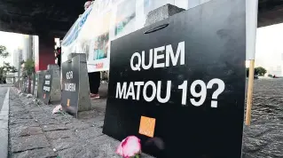  ?? ALICE VERGUEIRO/ESTADÃO CONTEÚDO-11/8/2017 ?? Ato. ONG protestou anteontem contra 19 mortes; duas não tiveram relação com chacina