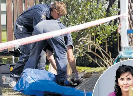  ??  ?? Police undertake excavation work (above). Jefferie Hill as a toddler (left).