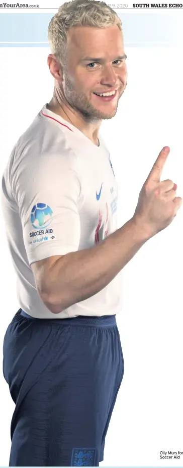  ??  ?? Olly Murs for Soccer Aid