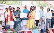  ?? HT PHOTO ?? Women at the Namo Drone Didi programme held at IFFCO Phulpur on Monday.