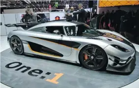  ?? ALEXANDRA STRAUB/Driving ?? An appearance by Koenigsegg would be a highlight at any auto exhibition other than the
Internatio­nal Geneva Motor Show, where supercars fill the show floor.