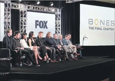  ?? Frederick M. Brown Getty Images ?? “BONES” aired on Fox from 2005 to 2017. The studio was sued by two stars and two producers who allege they were cheated on payments.